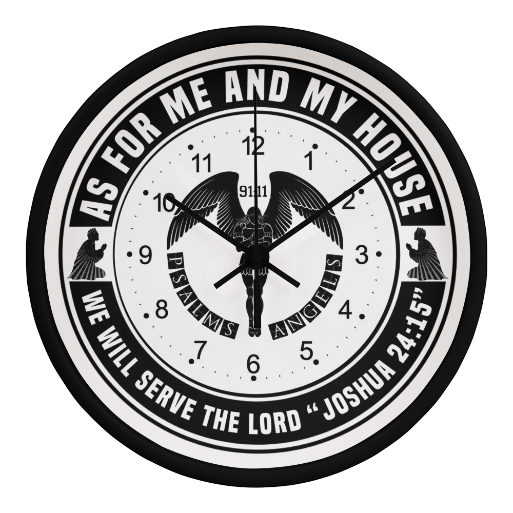 As For Me And My House We shall Serve The Lord Wall Clock Shiny Things