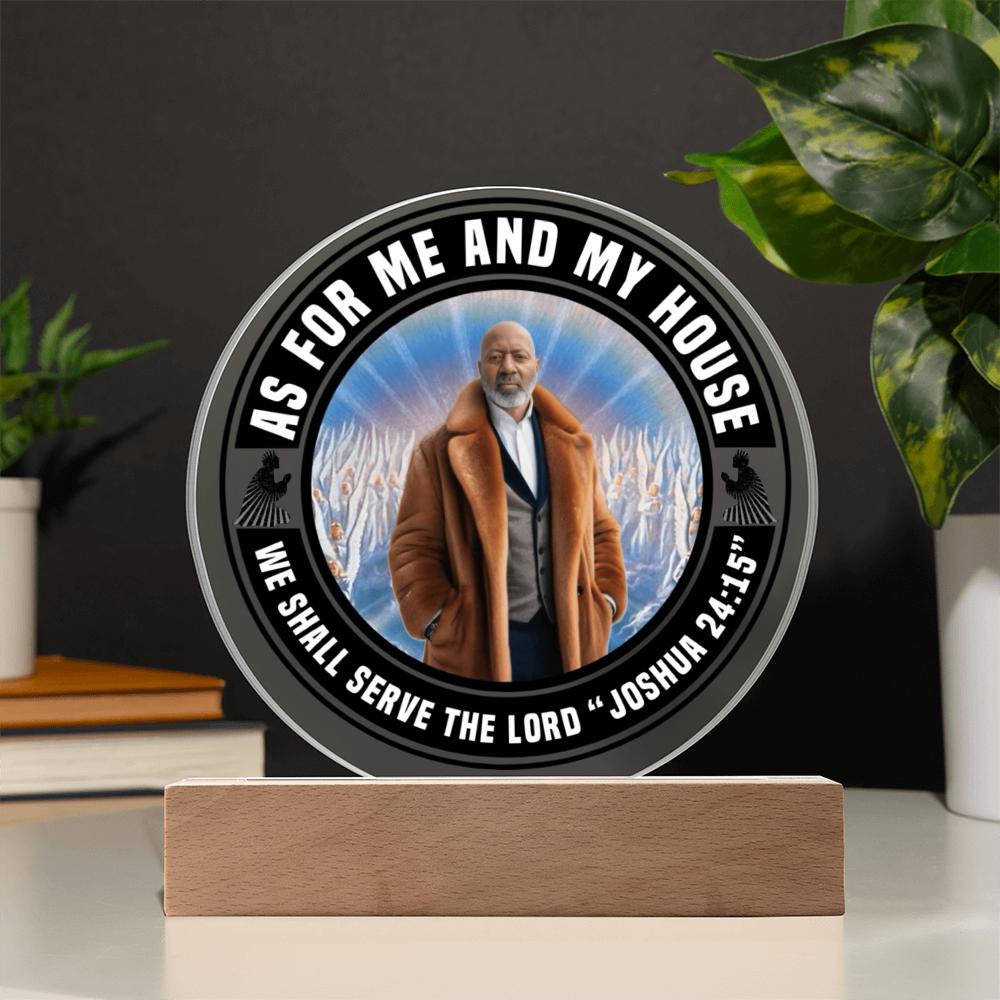 Personalised Christian Circular LED Illuminated Acrylic Plaque Shiny Things