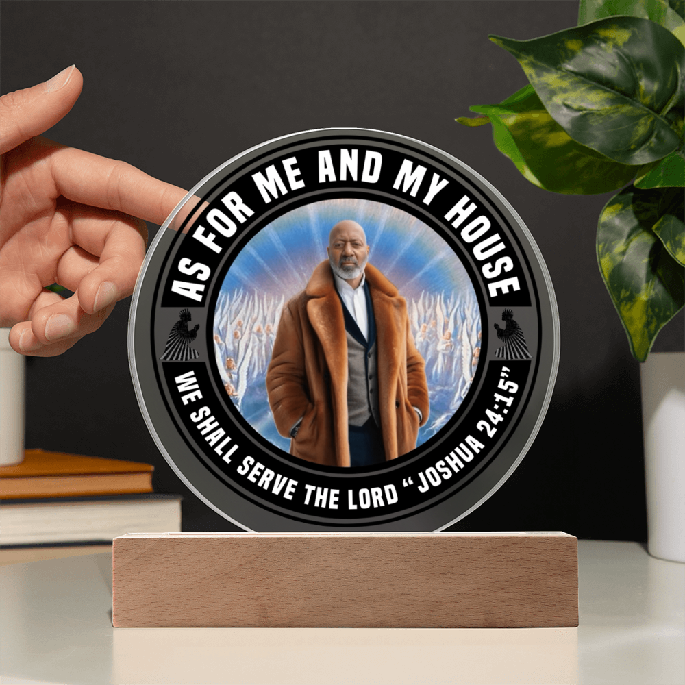 Personalised Christian Circular LED Illuminated Acrylic Plaque Shiny Things