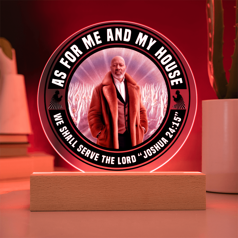 Personalised Christian Circular LED Illuminated Acrylic Plaque Shiny Things