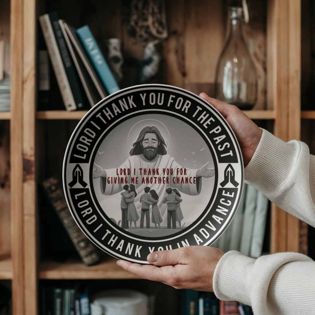 Dear Lord Thank You For Blessing Me 10" Decorative Plate Psalms Angels