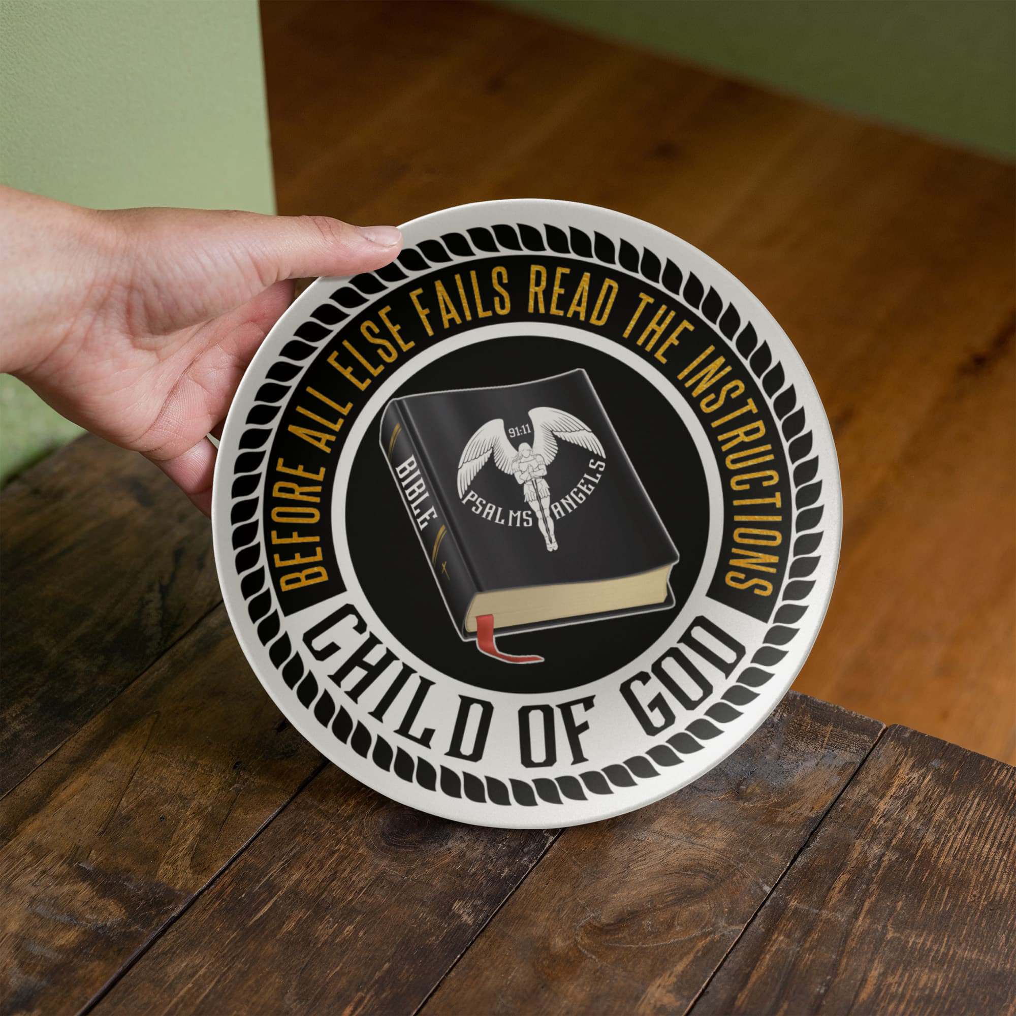 The Bible Is My Source 10 Inch Decorative Plate