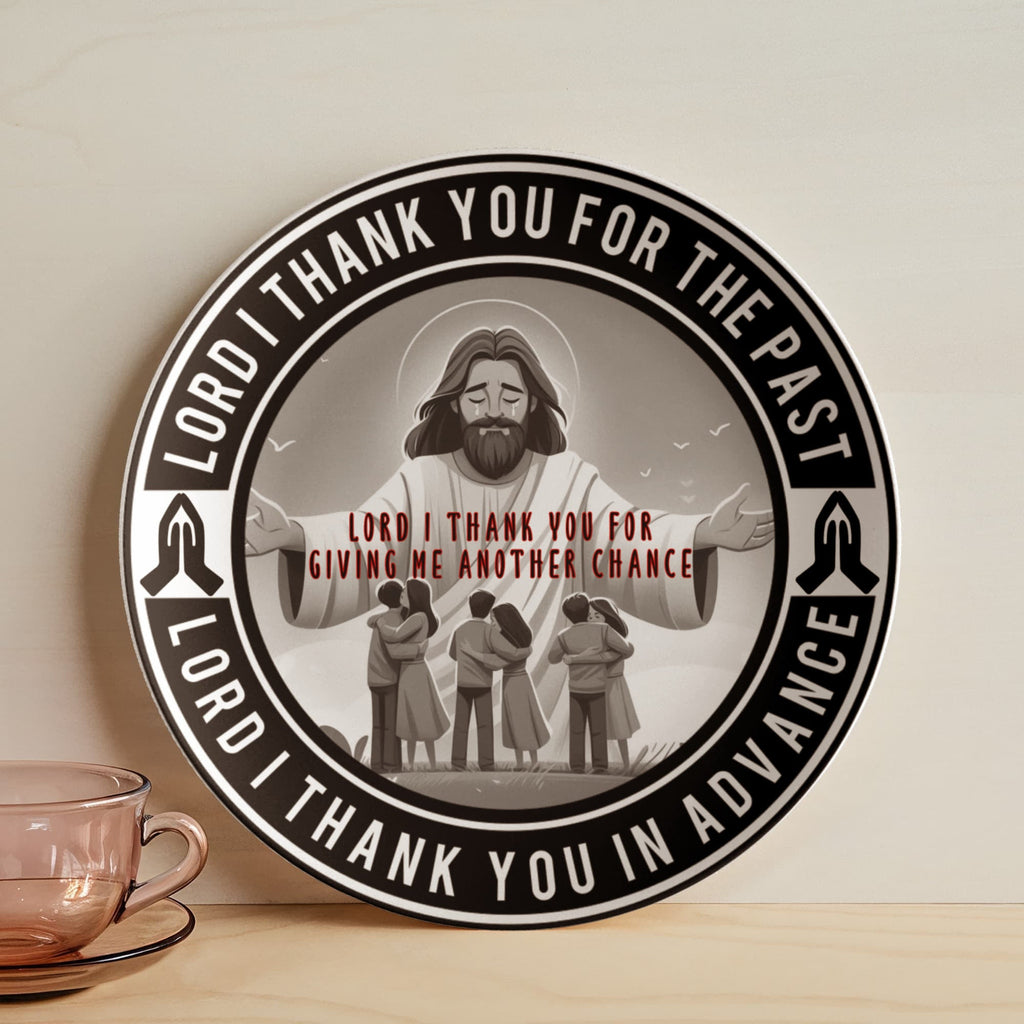 Dear Lord Thank You For Blessing Me 10" Decorative Plate Psalms Angels