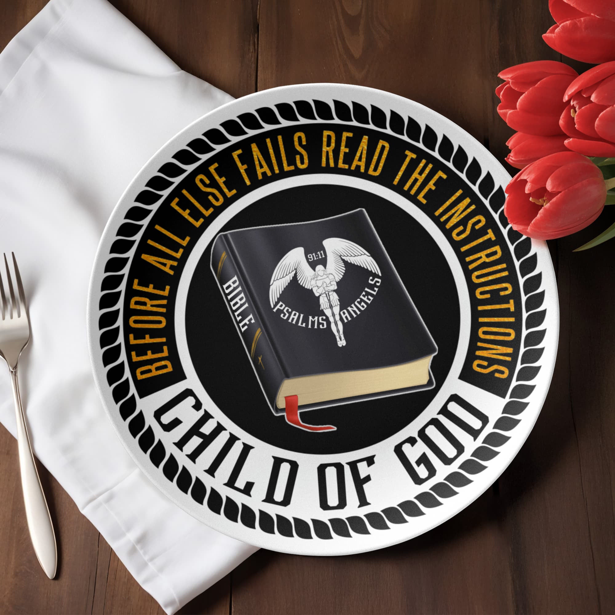 The Bible Is My Source 10 Inch Decorative Plate