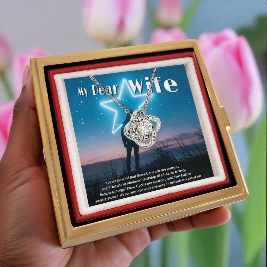 Life Has Never Been More Rosey Love Knot Necklace With Revolving Rose Presentation Box ShineOn Fulfillment