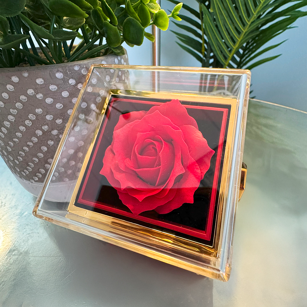 Life Has Never Been More Rosey Love Knot Necklace With Revolving Rose Presentation Box ShineOn Fulfillment
