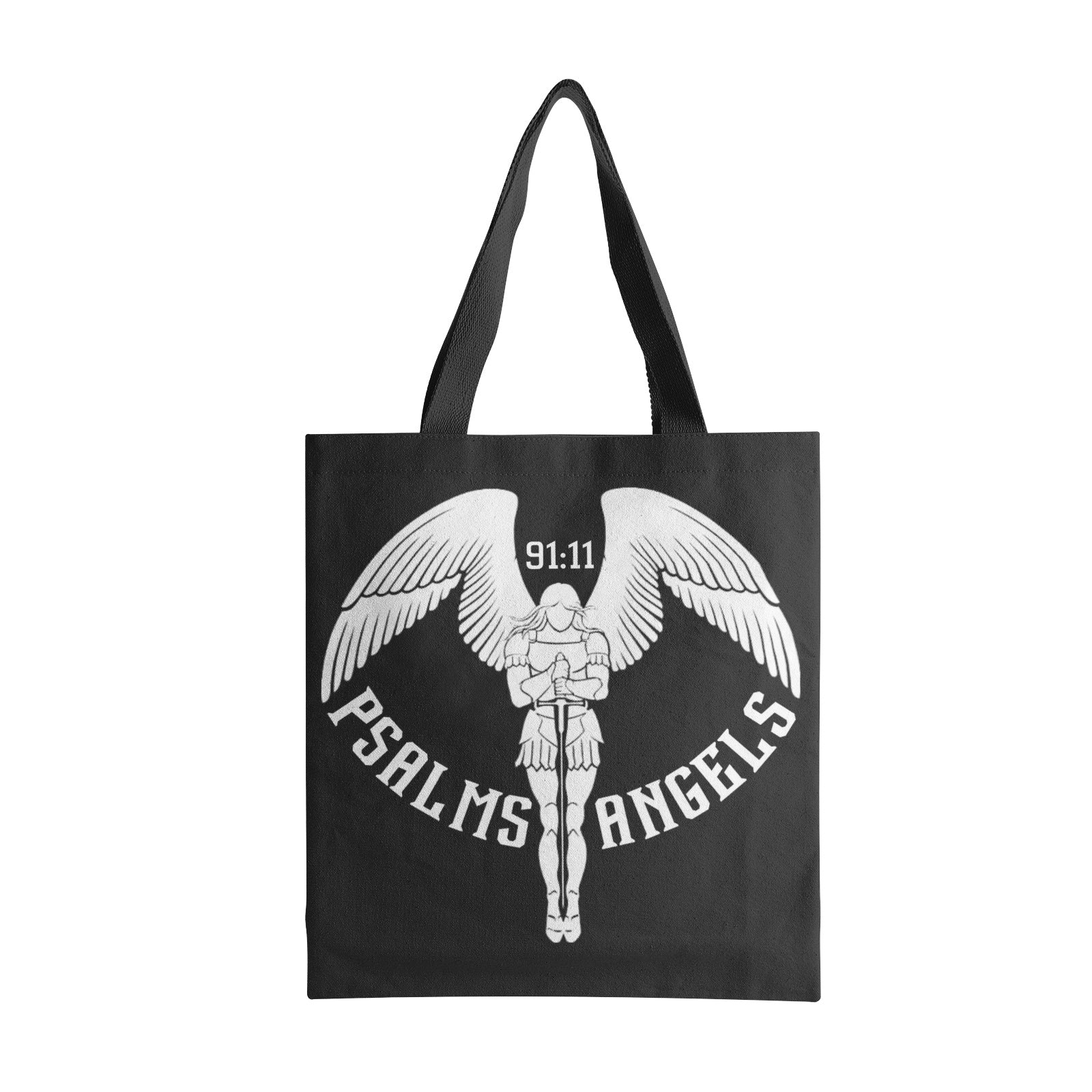 Heavy Duty and Strong Natural Black Canvas Tote Bag Psalms 118.1