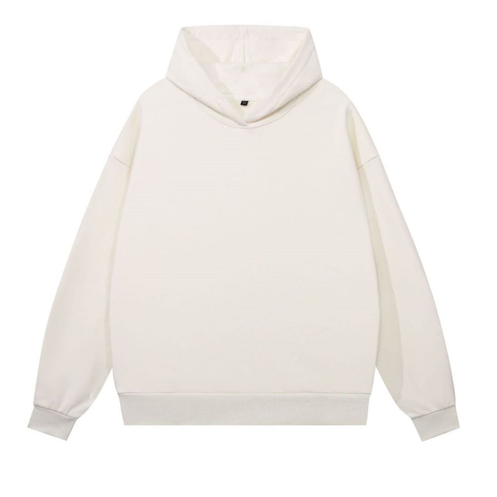 Psalms Angels Heavyweight Hidden Pocket Oversized Halo Fleece Hoodie - White & Bone ODMPOD