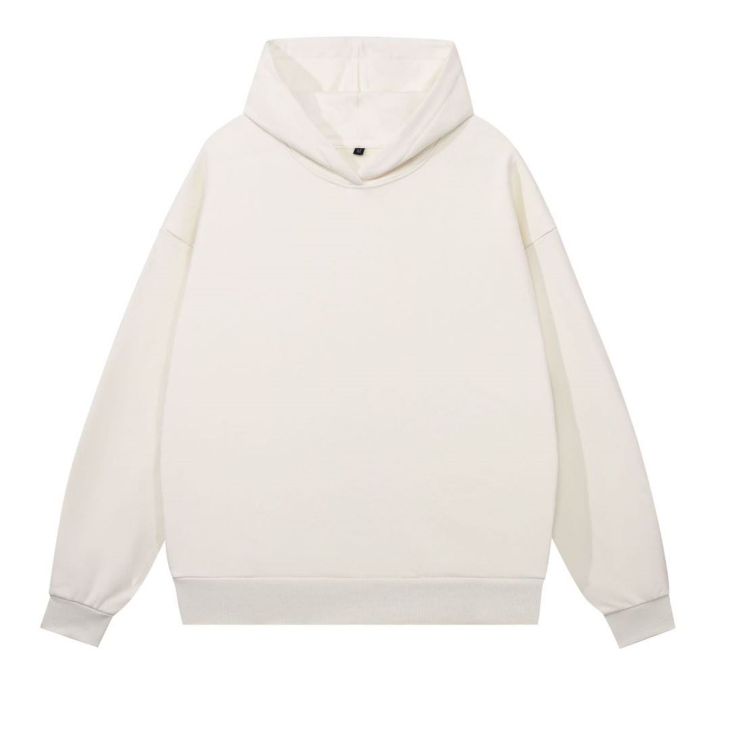 Psalms Angels Heavyweight Hidden Pocket Oversized Halo Fleece Hoodie - White & Bone ODMPOD