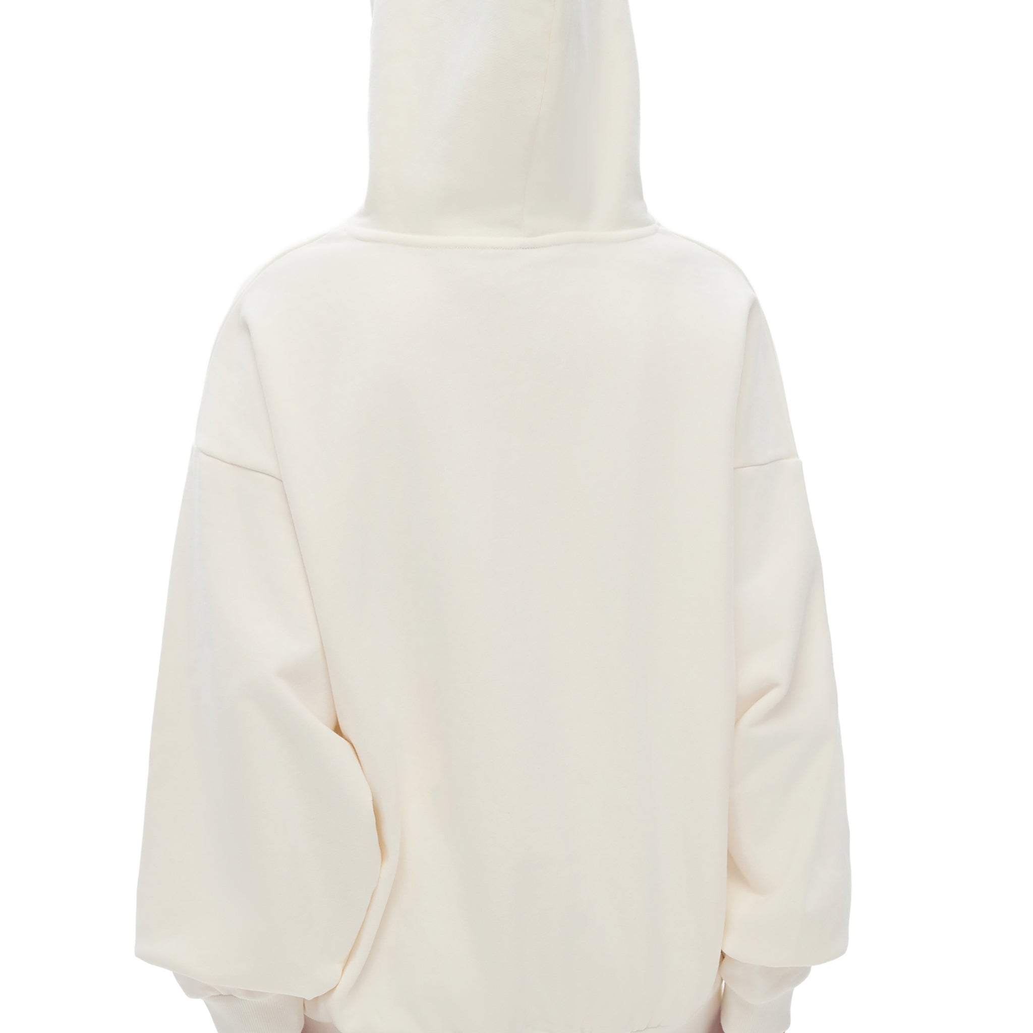 Psalms Angels "100% Christian" Heavyweight Hidden Pocket Oversized 460GSM Halo Fleece Hoodie - Bone & White - Psalms-Angels.com