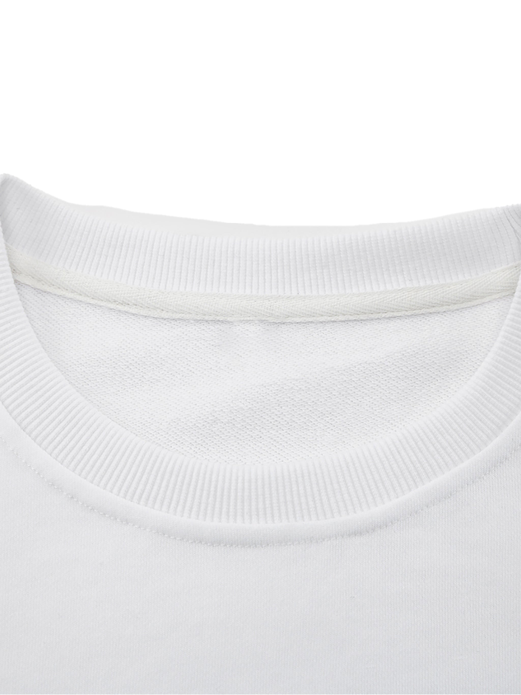 Close-up of a white sweatshirt collar on a white background