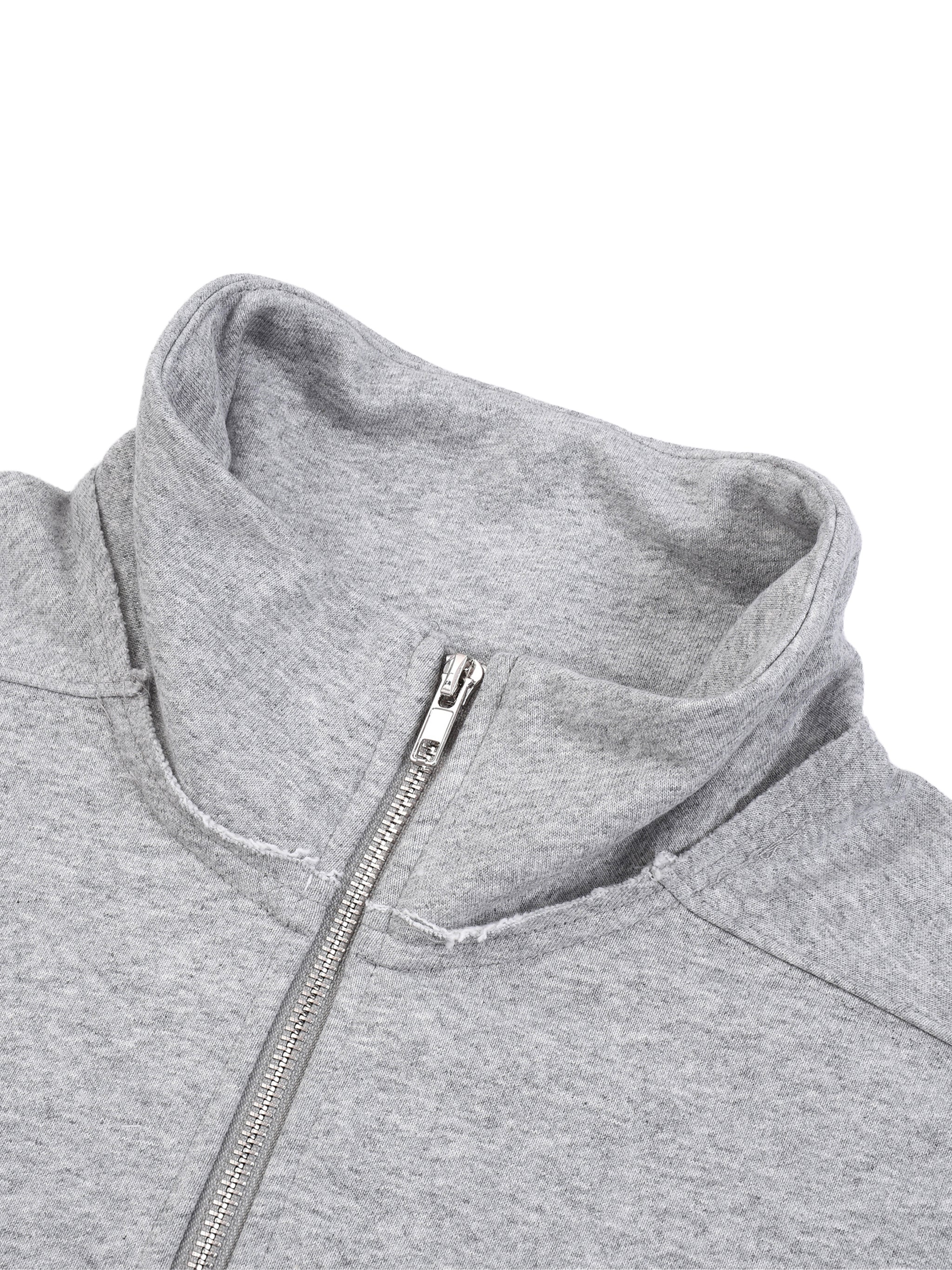 Half-Zip Rolled Edge Fleece Sweatshirt ODMPOD