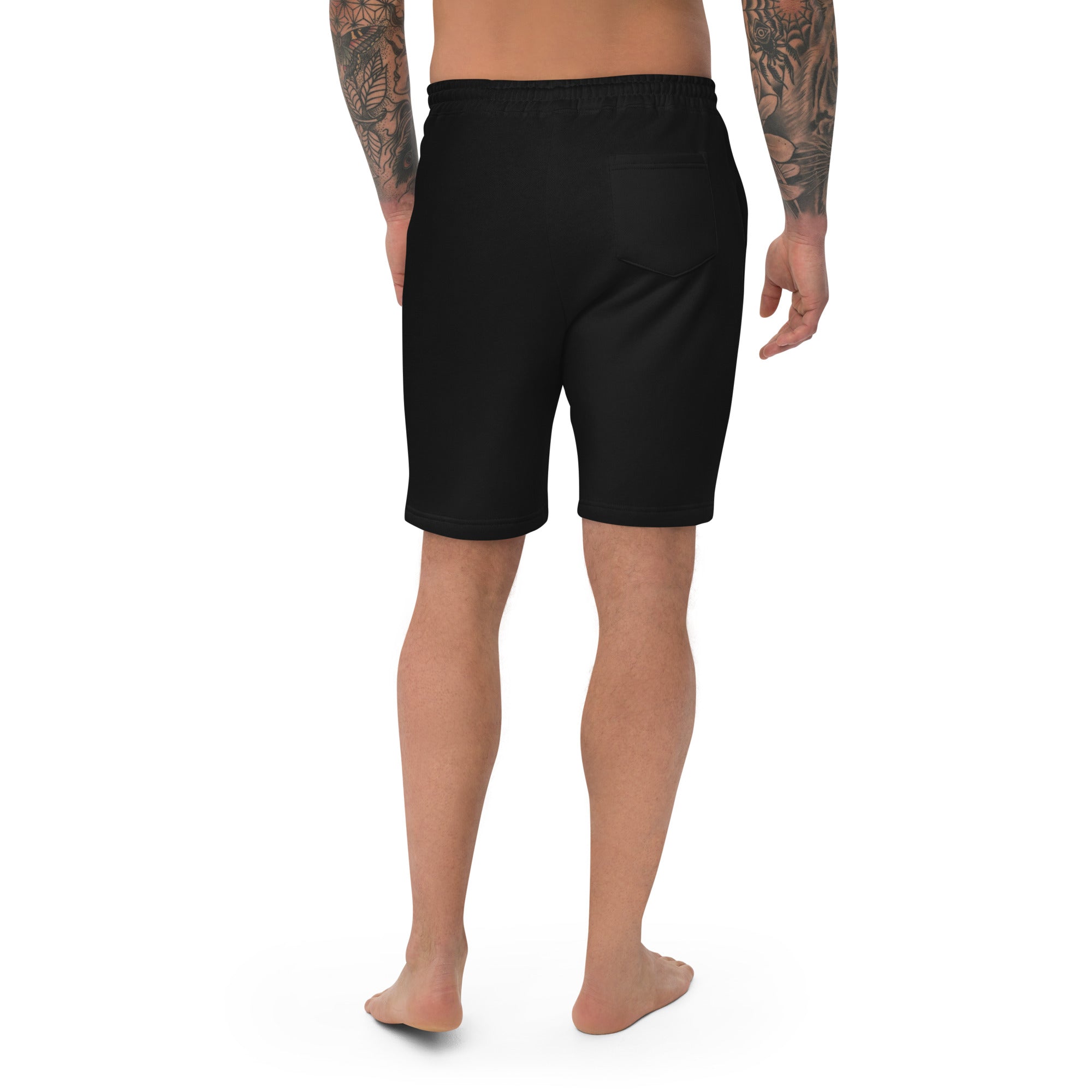 Psalms Angels Men's Casual Black Fleece Shorts - Black Psalms 118.1