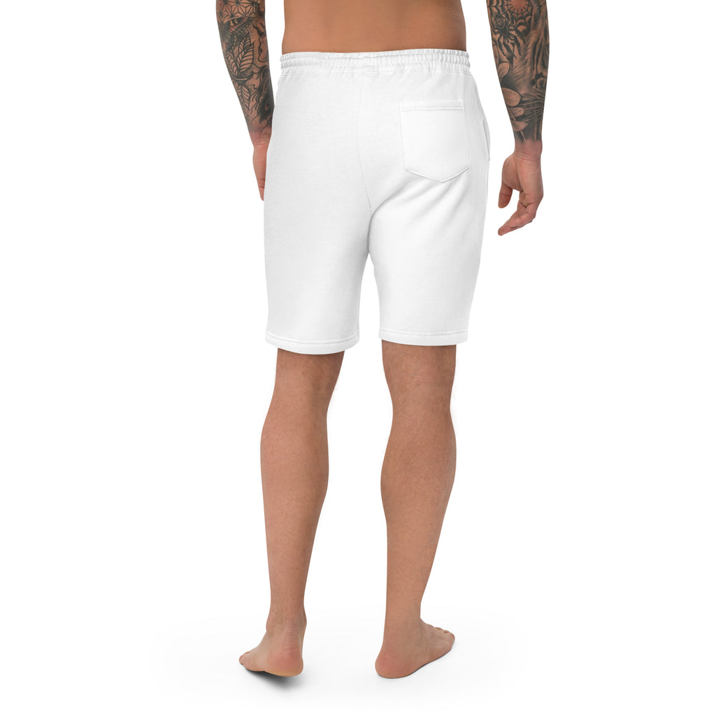 Psalms Angels Men's Casual Fleece Shorts - White