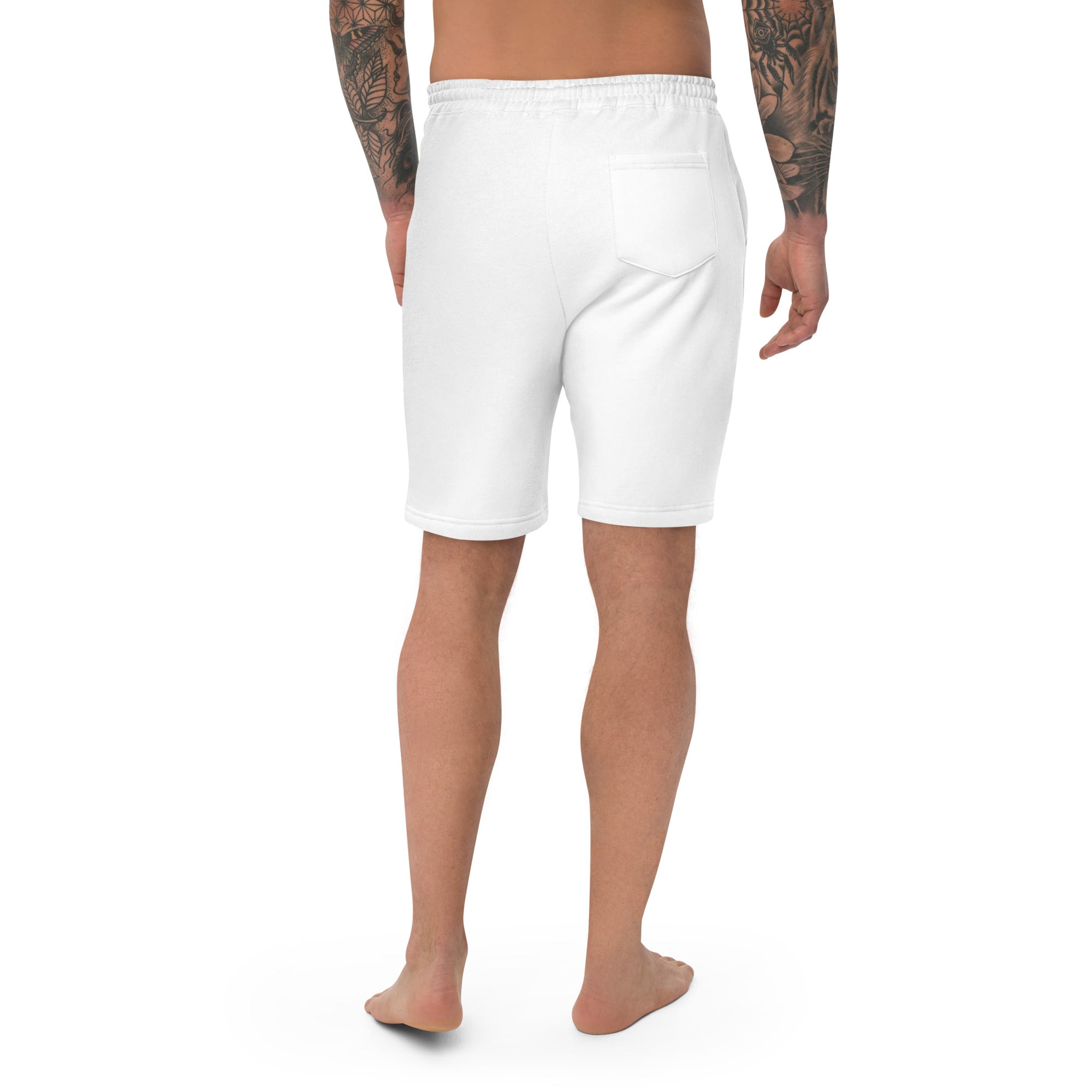 Psalms Angels Men's Casual Fleece Shorts - White Psalms 118.1