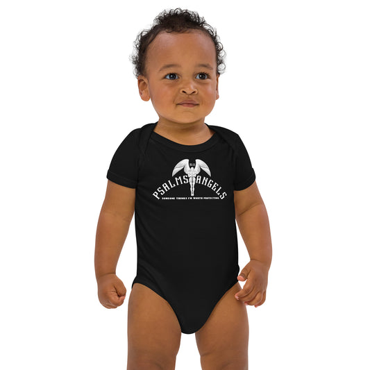 Psalm 91 Black Someone Thinks I’m Worth Protecting 100% Organic Cotton Psalms Angels Baby Bodysuit