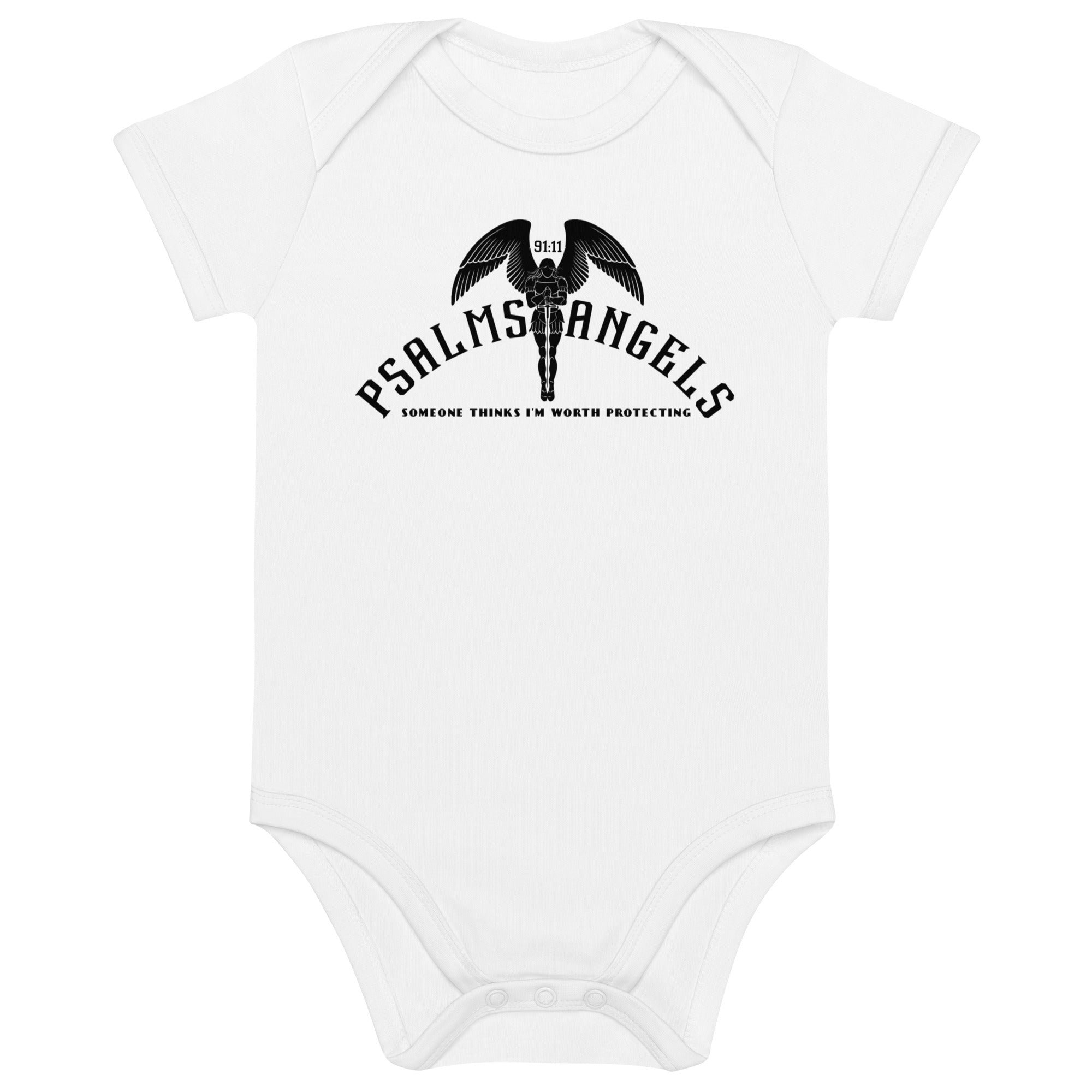 Someone Thinks I’m Worth Protecting 100% Organic Cotton Baby Bodysuit - White Psalms 91.11