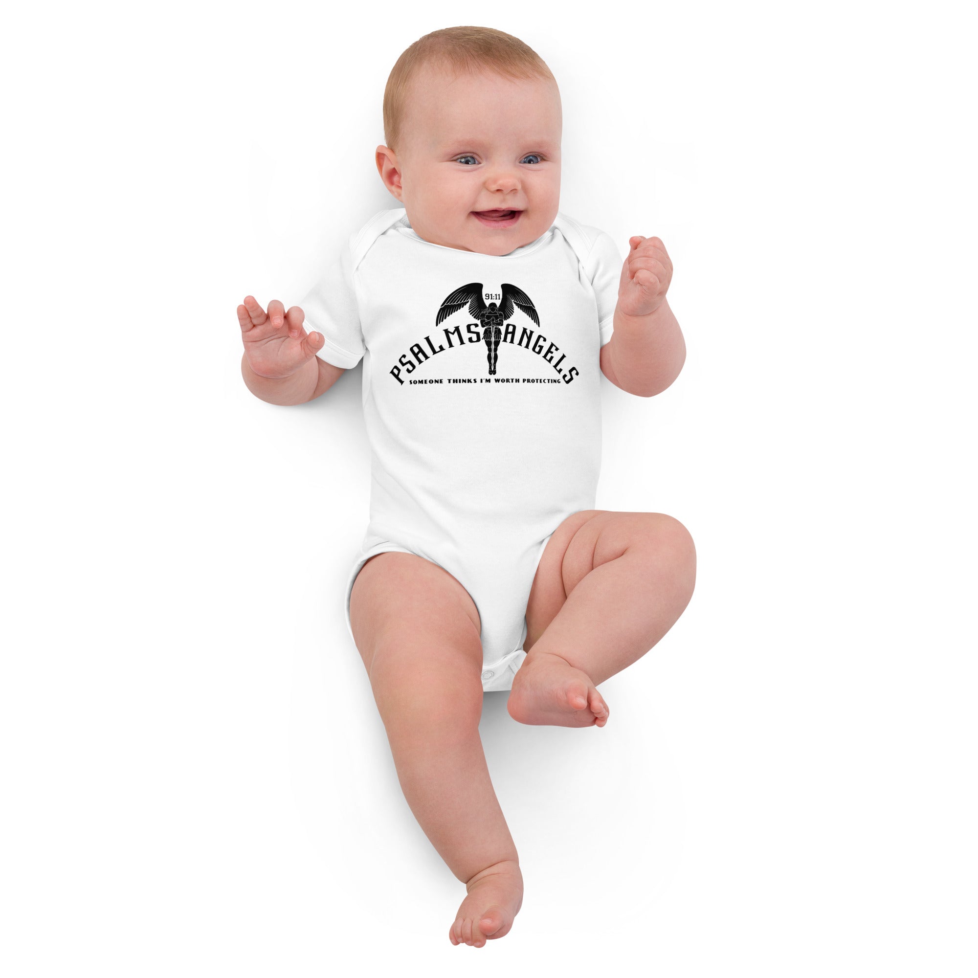 Someone Thinks I’m Worth Protecting 100% Organic Cotton Baby Bodysuit - White