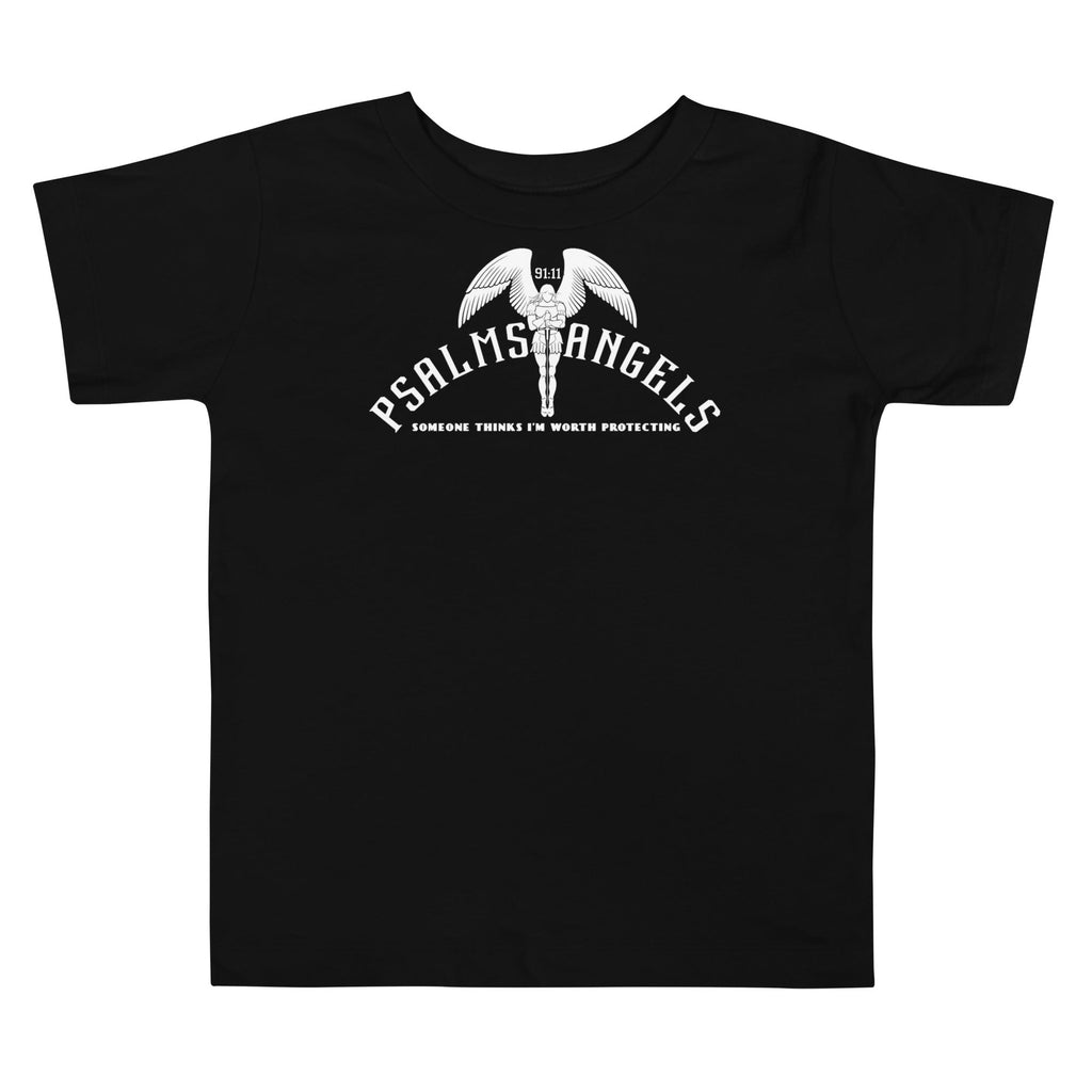 Someone Thinks I’m Worth Protecting Toddler’s (2-5) Short Sleeve T-Shirt - Black Psalms 91.11