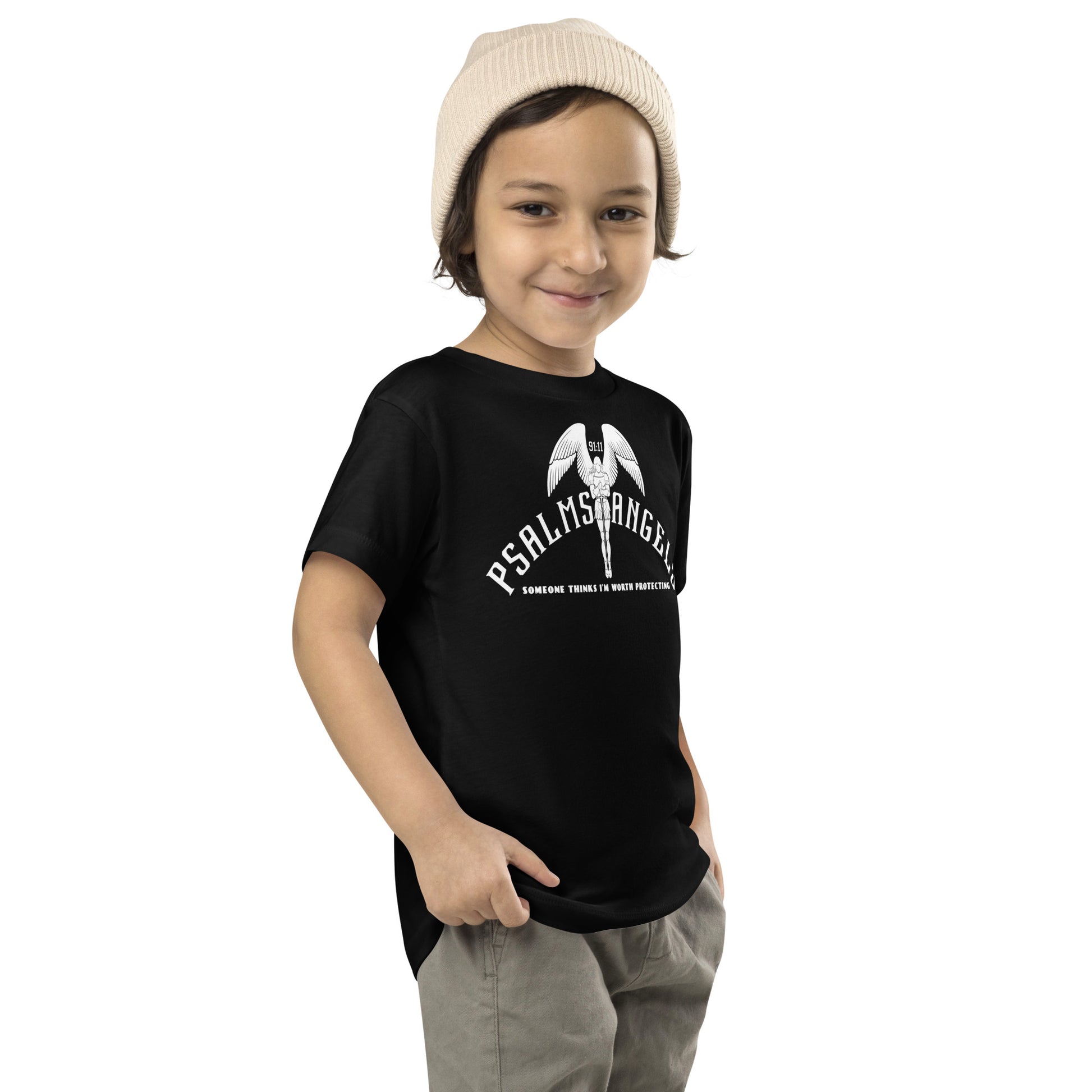 Someone Thinks I’m Worth Protecting Toddler’s Short Sleeve T-Shirt - Black