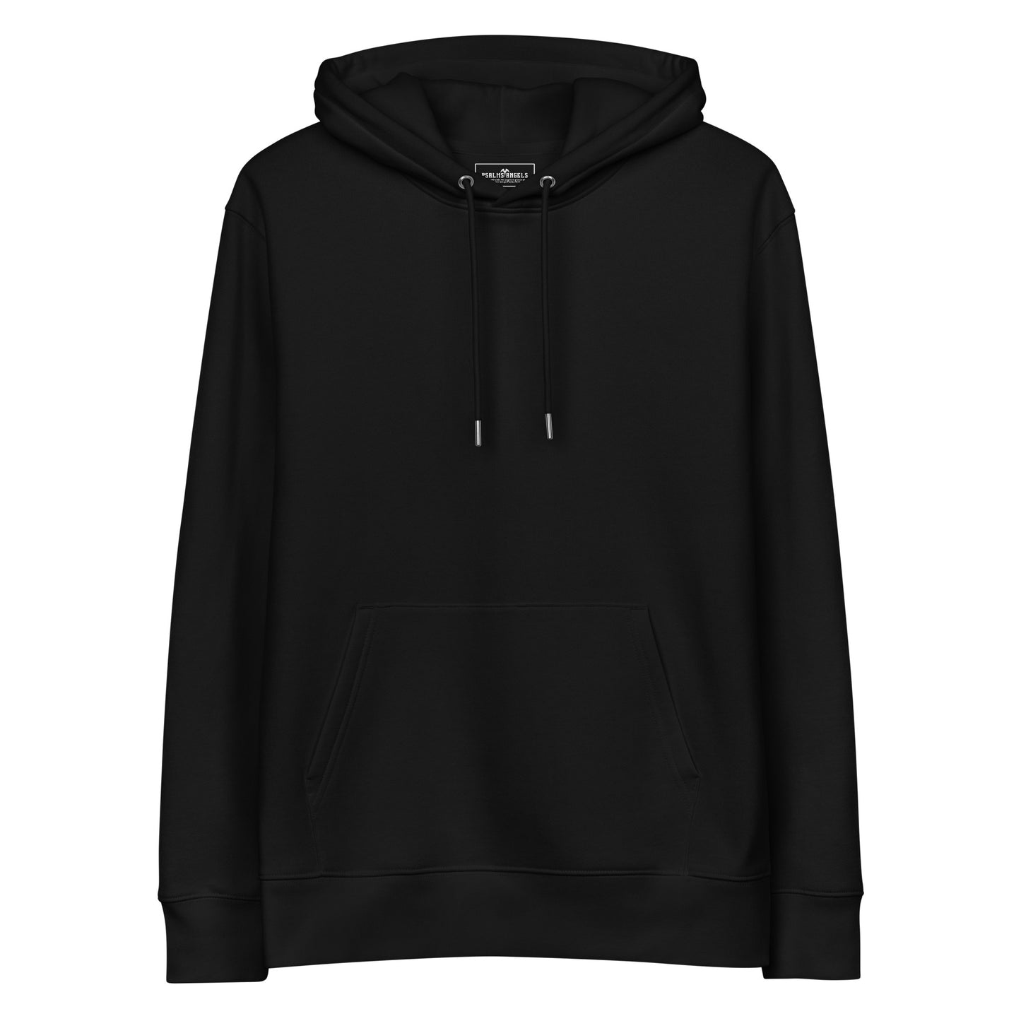 Psalm Verse 91:11 Unisex Premium Heavyweight 100% Organic Cotton Rear Printed Hoodie - Black