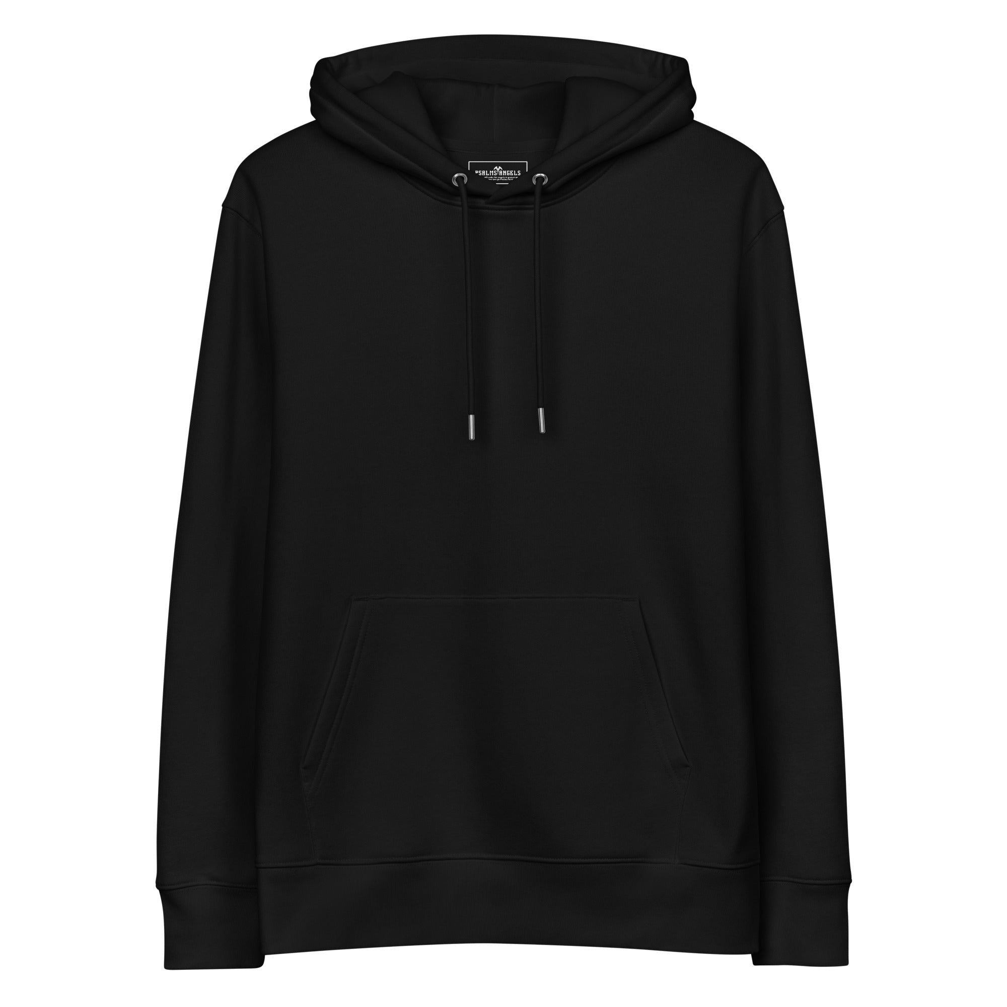 Psalm Verse 91:11 Unisex Premium Heavyweight 100% Organic Cotton Rear Printed Hoodie - Black Psalms 91.11