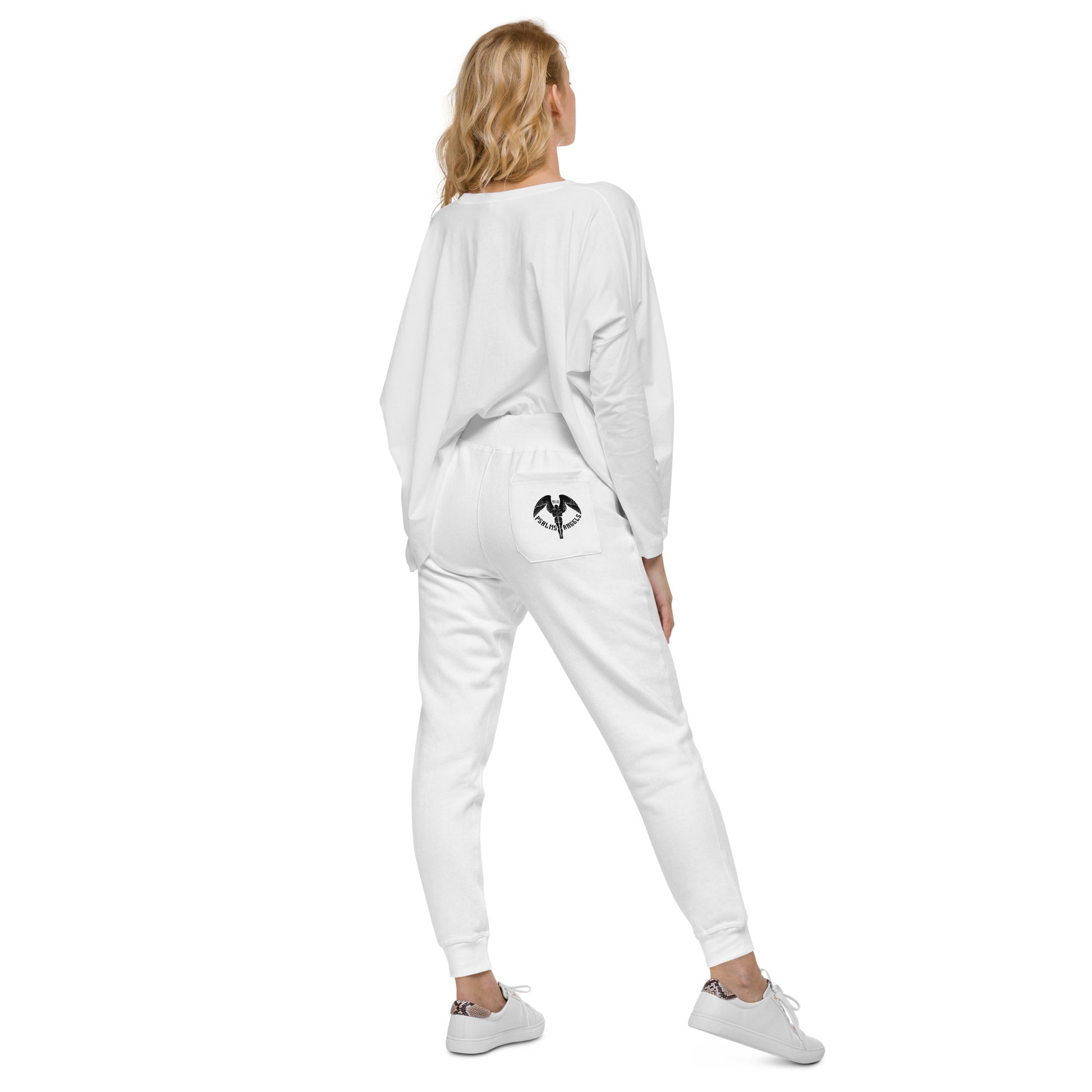 Psalm 91 white Psalms Angels Unisex Fleece Sweatpants