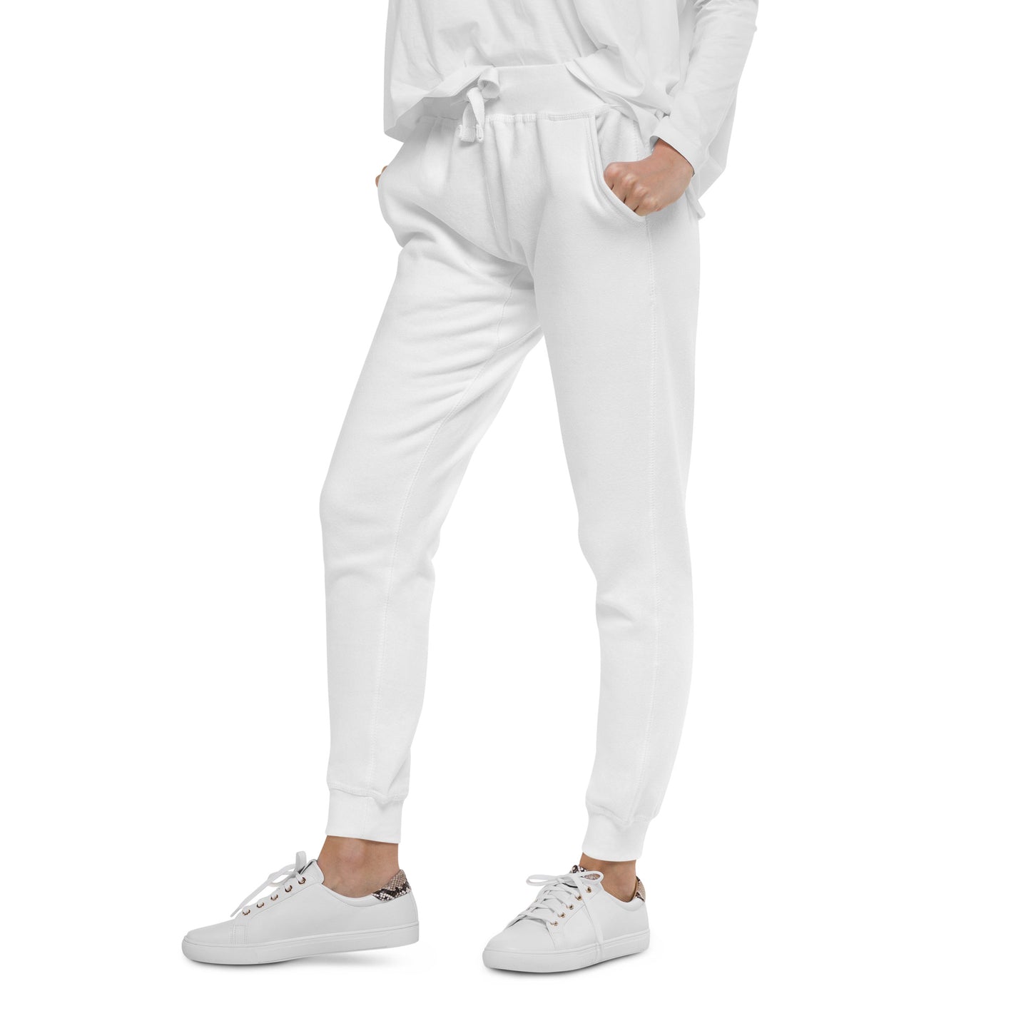 Psalms Angels Unisex Fleece Sweatpants - White