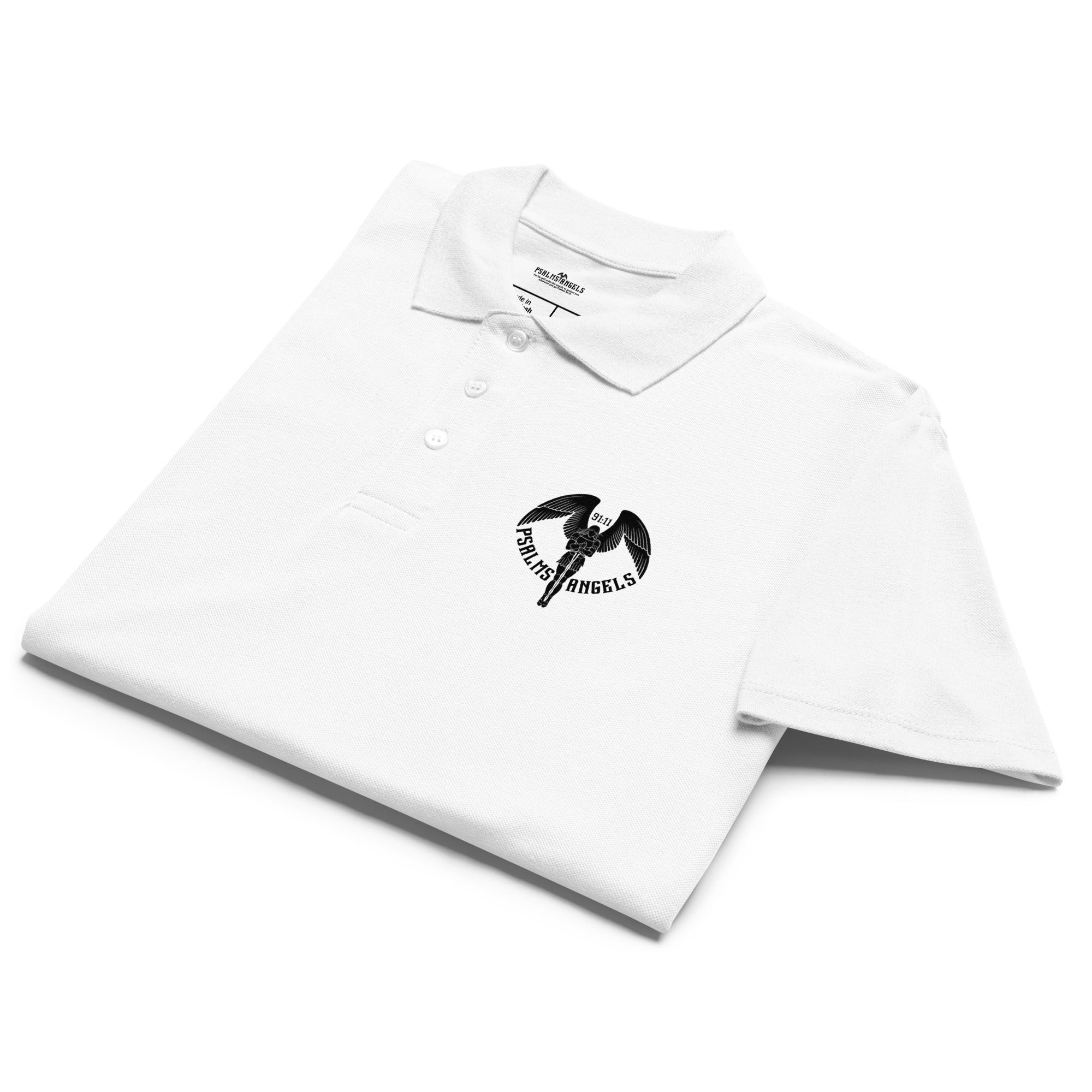Psalms Angels Premium Pique Polo Shirt Psalms 91.11